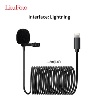 LituFoto-VV10 1,5 M / Strele Vmesnik ,Visoko kakovostne Lavalier Mikrofon Za Telefon, Prenosni Mini Stereo Hi-fi Kakovosti Zvoka PC 0